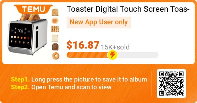 Digital Touch Screen Toaster